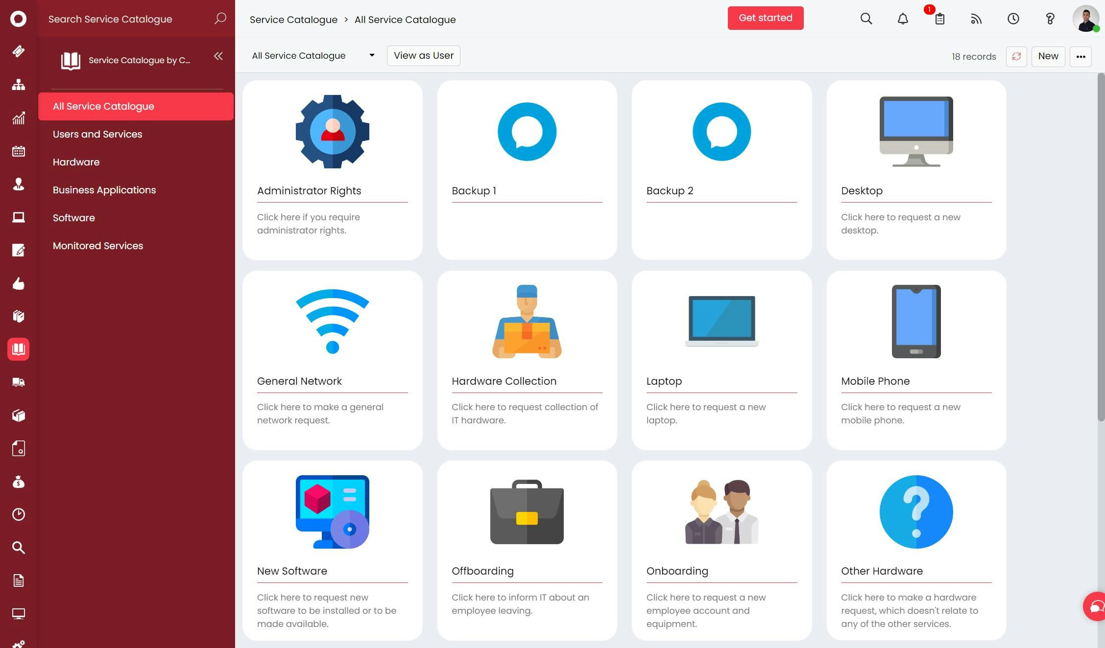 HaloPSA Software - Service Catalogue