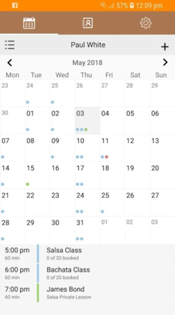 TimeSchedule screenshot: TimeSchedule supports both individual and group appointment or class booking