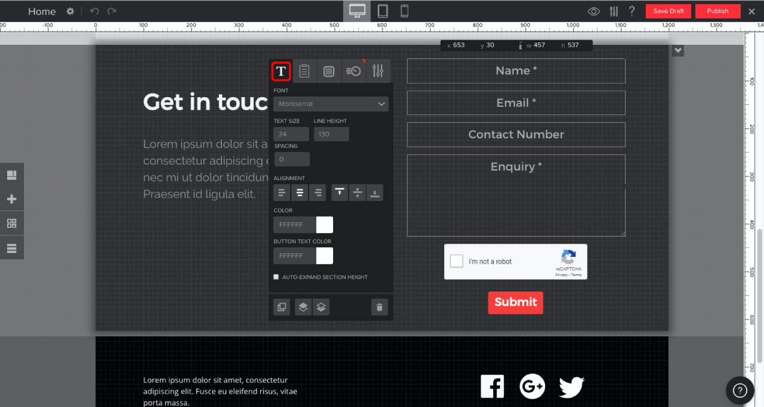 Pixel Together screenshot: Pixel Together adding contact form