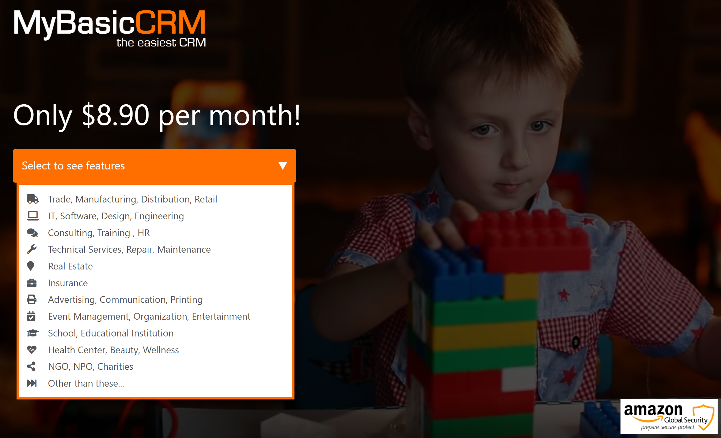 MyBasicCRM Software - Sectoral solutions and pricing