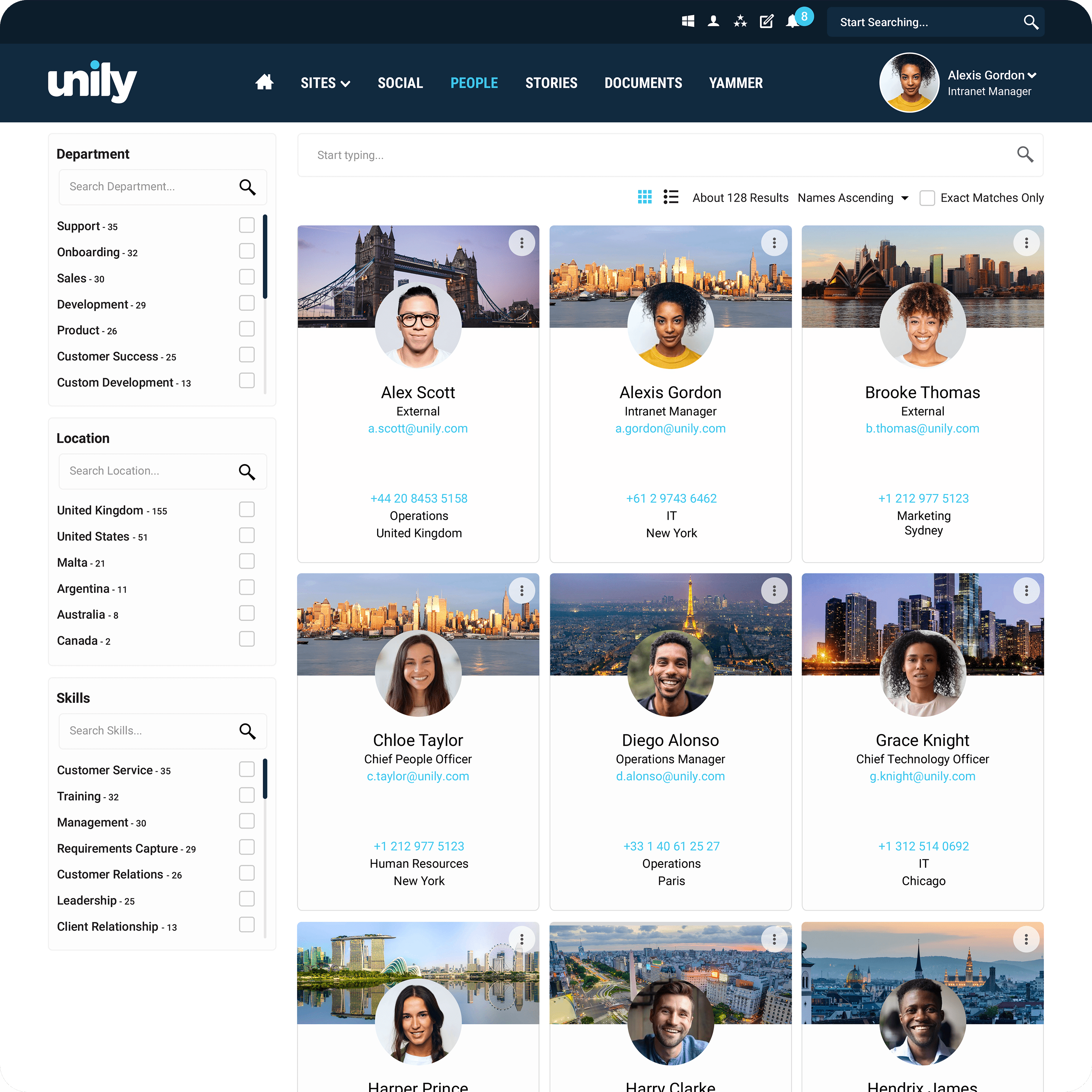 Unily People Directory