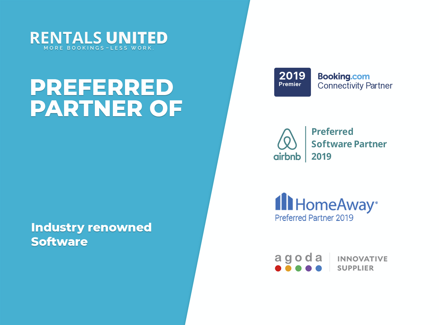 Rentals United Software - Rentals United is the Preferred/Premier Partner of many Large Channels and OTA's