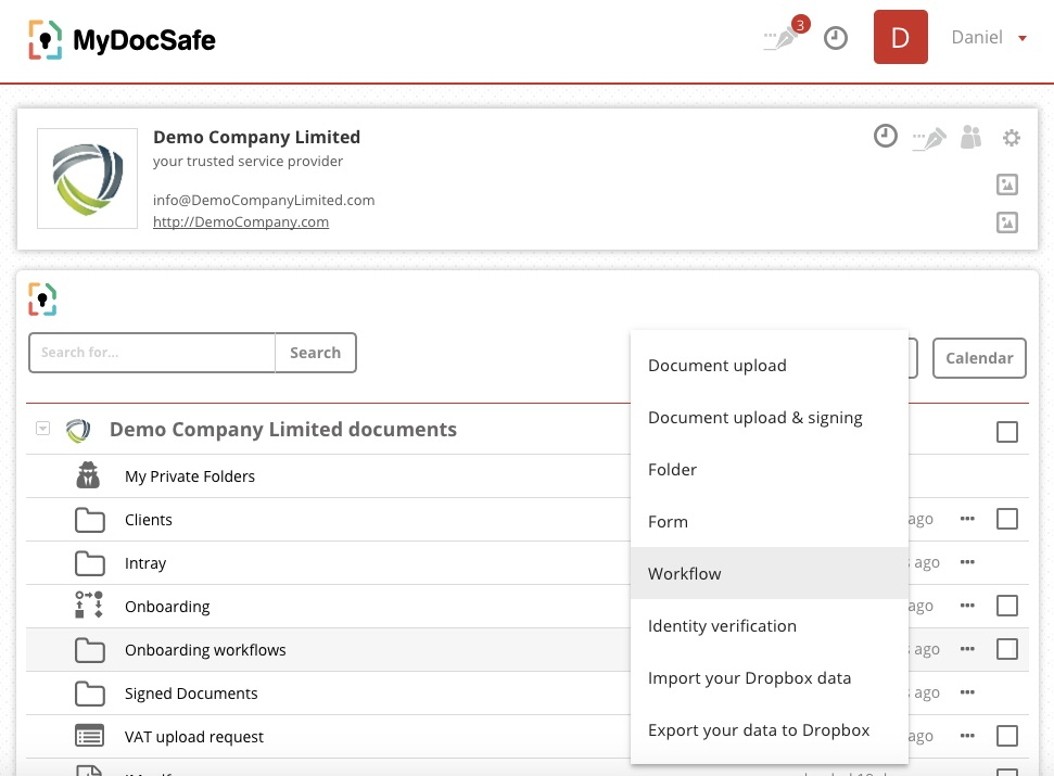MyDocSafe Software - Workflow automation