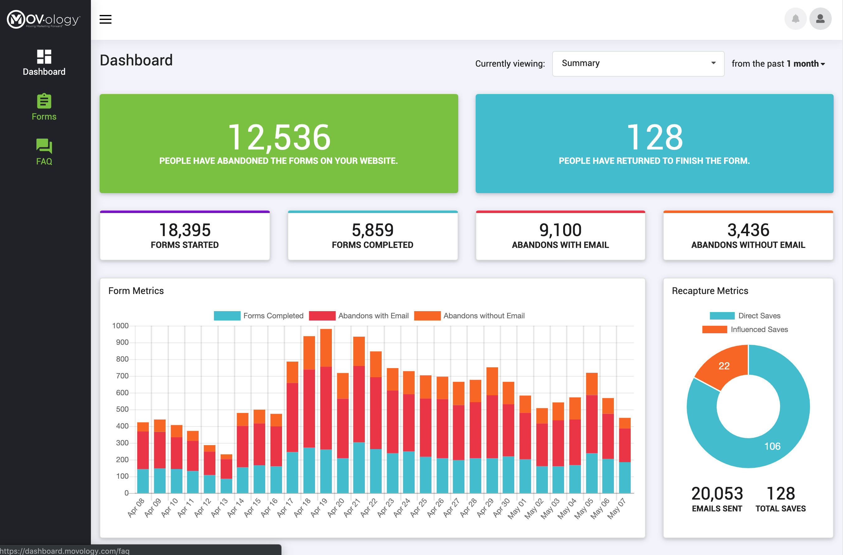 Capture screenshot: Capture forms