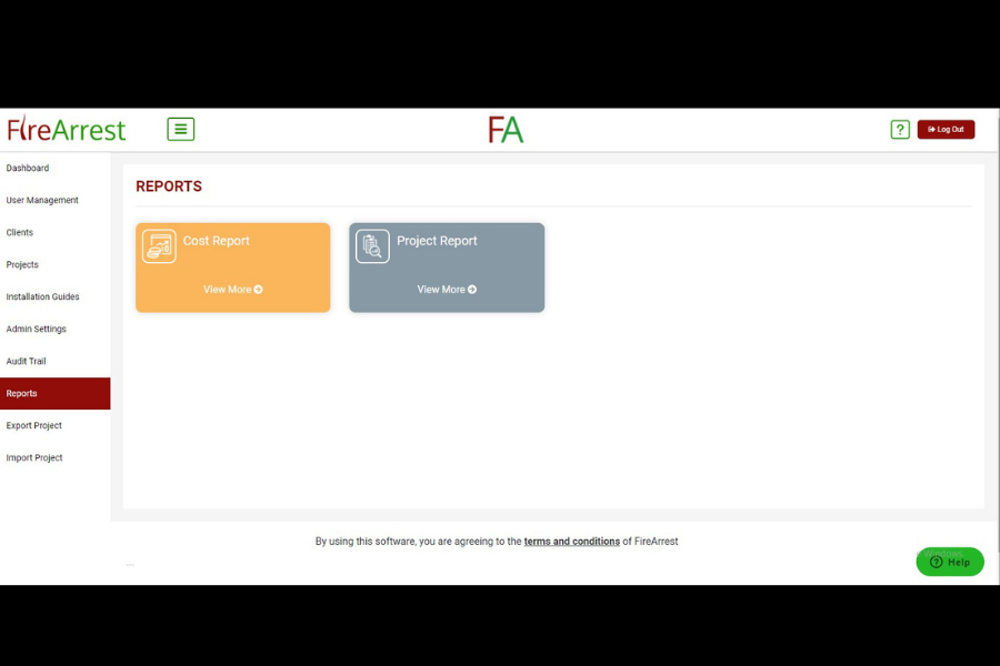 FireArrest project report options