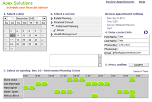 Flash Appointments dashboard