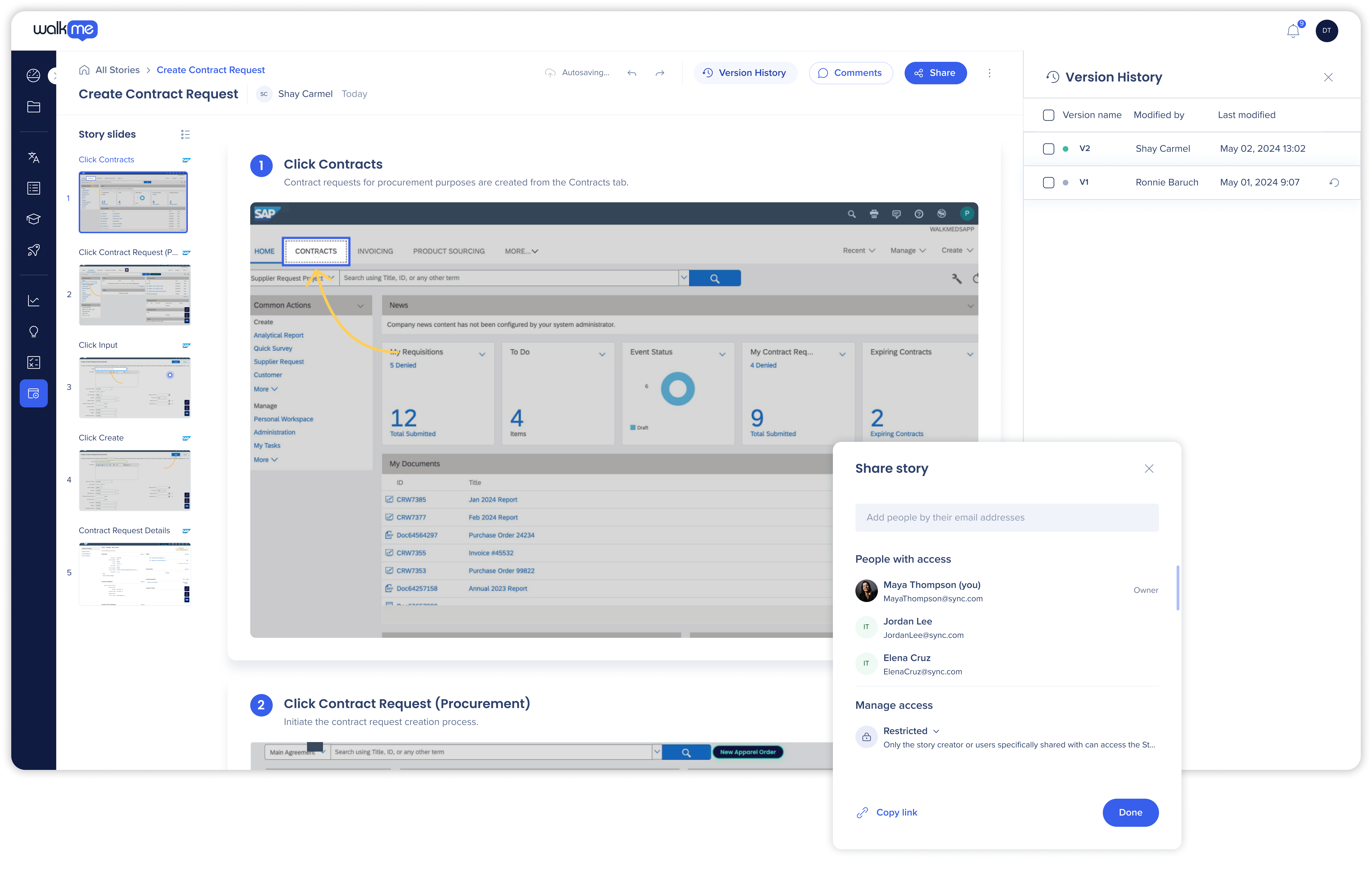 WalkMe Software - WalkMe Stories is our new Console app built to capture your workflows and speed up your DAP projects. Just hit record, and your clicks turn into living, annotable guides.