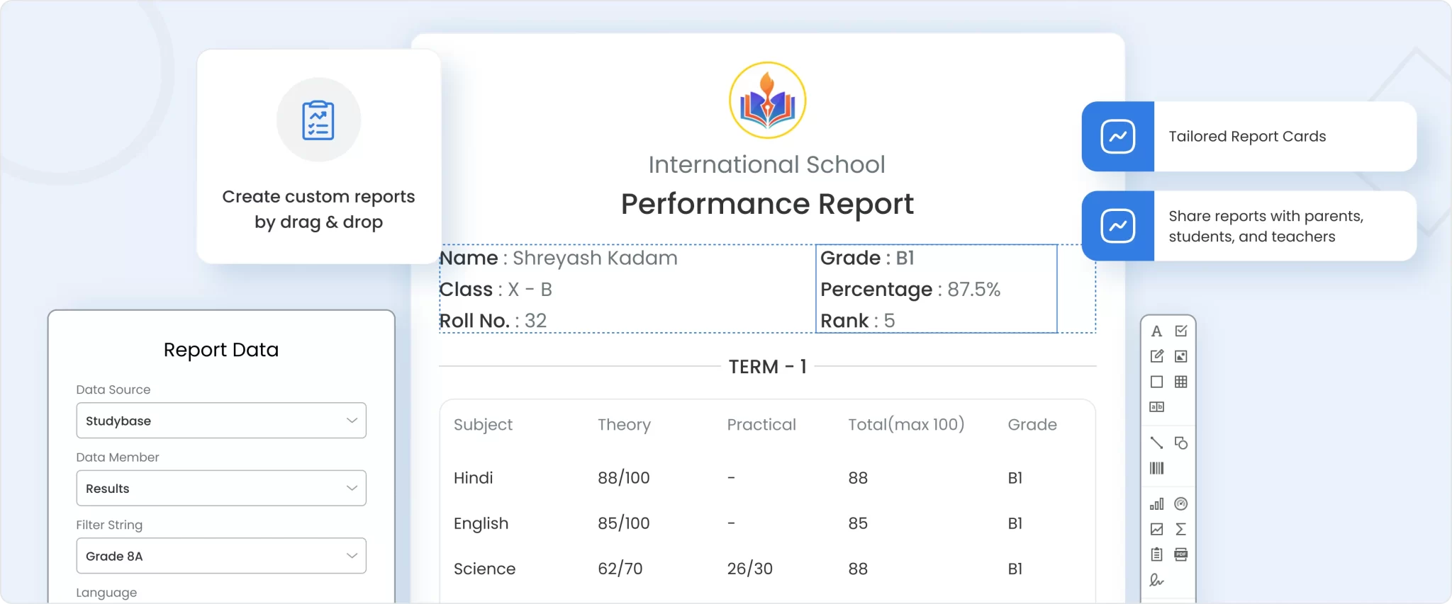 Studybase Software - Studybase customized reports