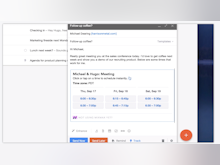 Mixmax Software - Users can schedule meetings in one email by sharing their availability, then allowing recipients to select their preferred time slot