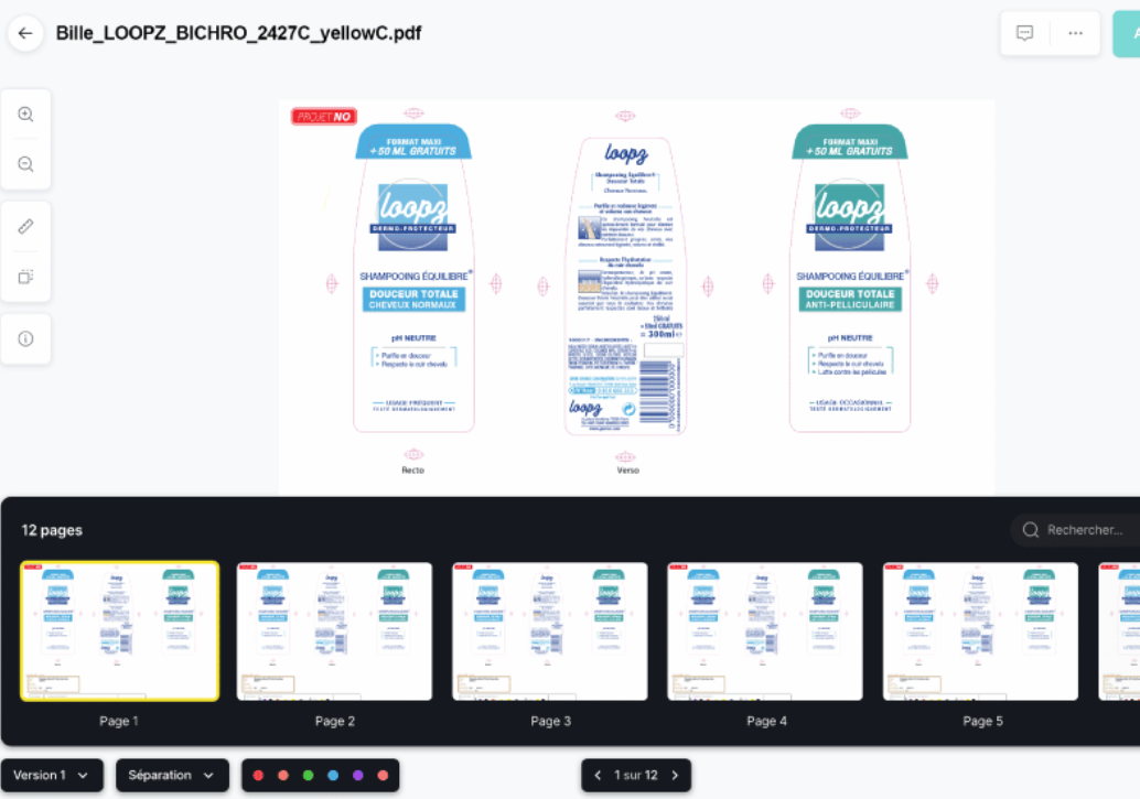 Loopz screenshot: Loopz manage artworks
