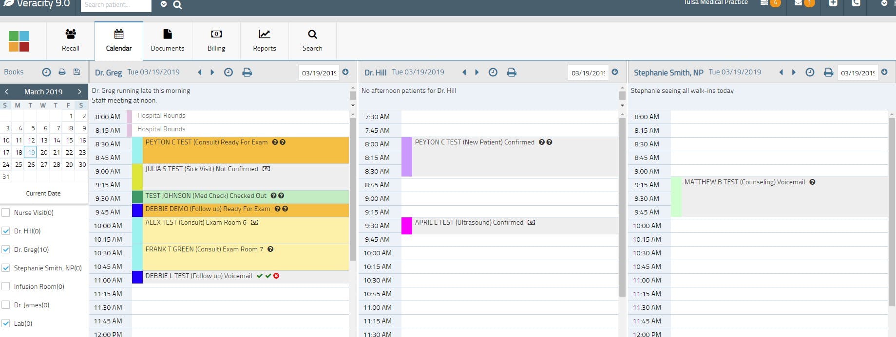 AllegianceMD Software - AllegianceMD calendar