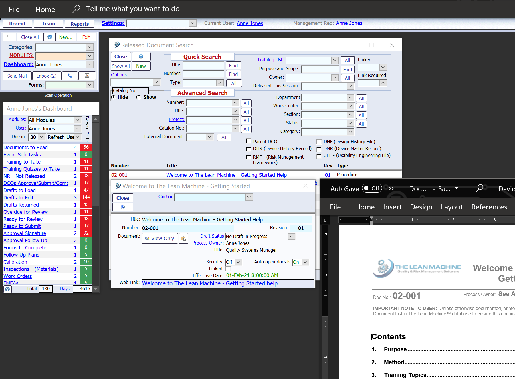 Total Lean Management (TLM) QMS Software Software - 1