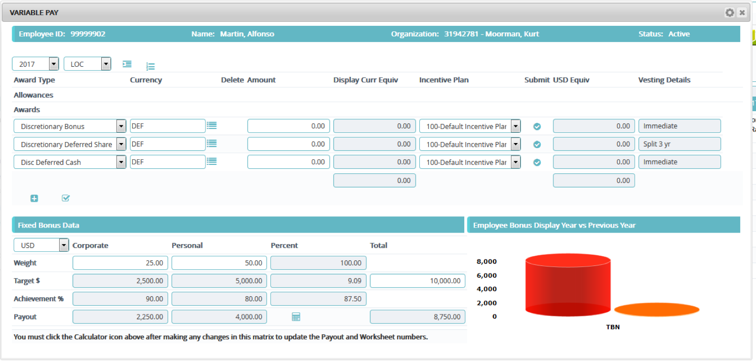 FocalReview Software - Variable Pay