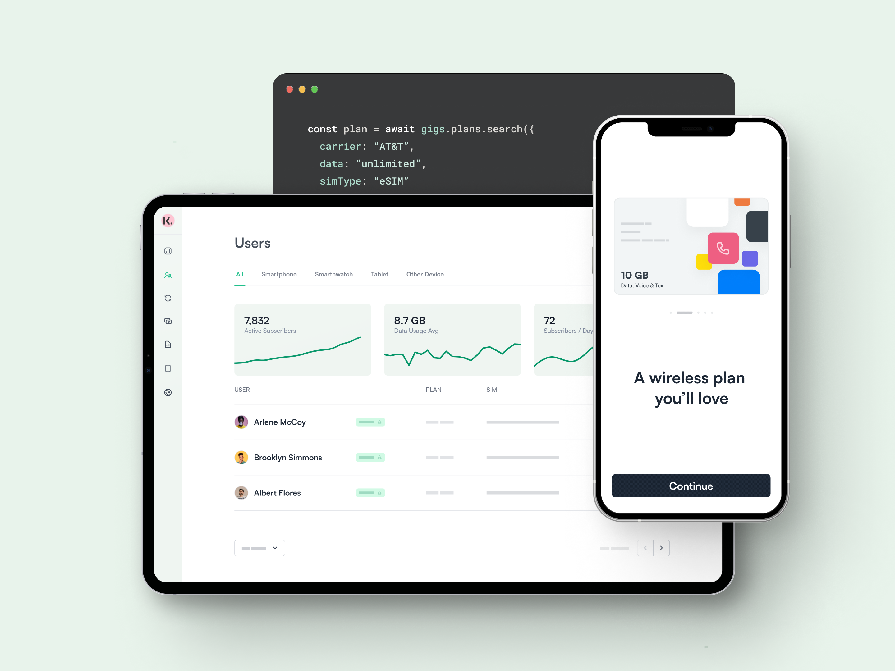 Gigs Dashboard is a user-friendly no-code interface to manage plans and subscriptions on the Gigs API. With Gigs Dashboard, customers get a full overview of all subscriptions, payments and analytics in one simple interface.