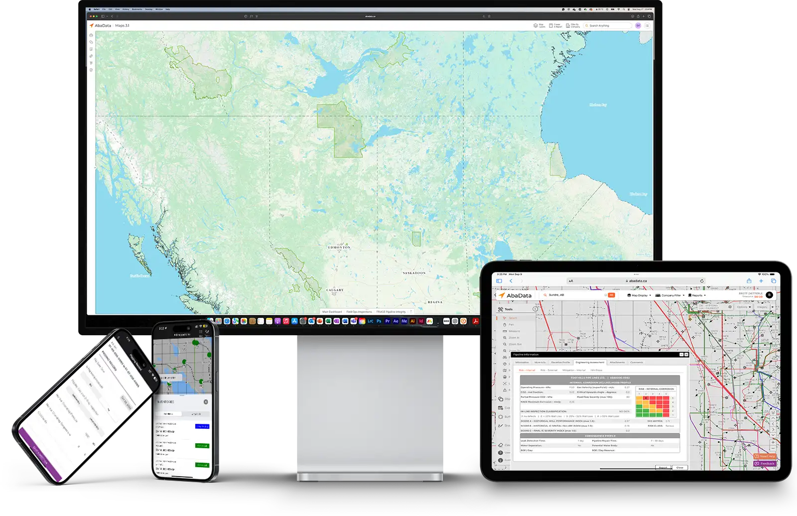AbaData screenshot: AbaData software mockup