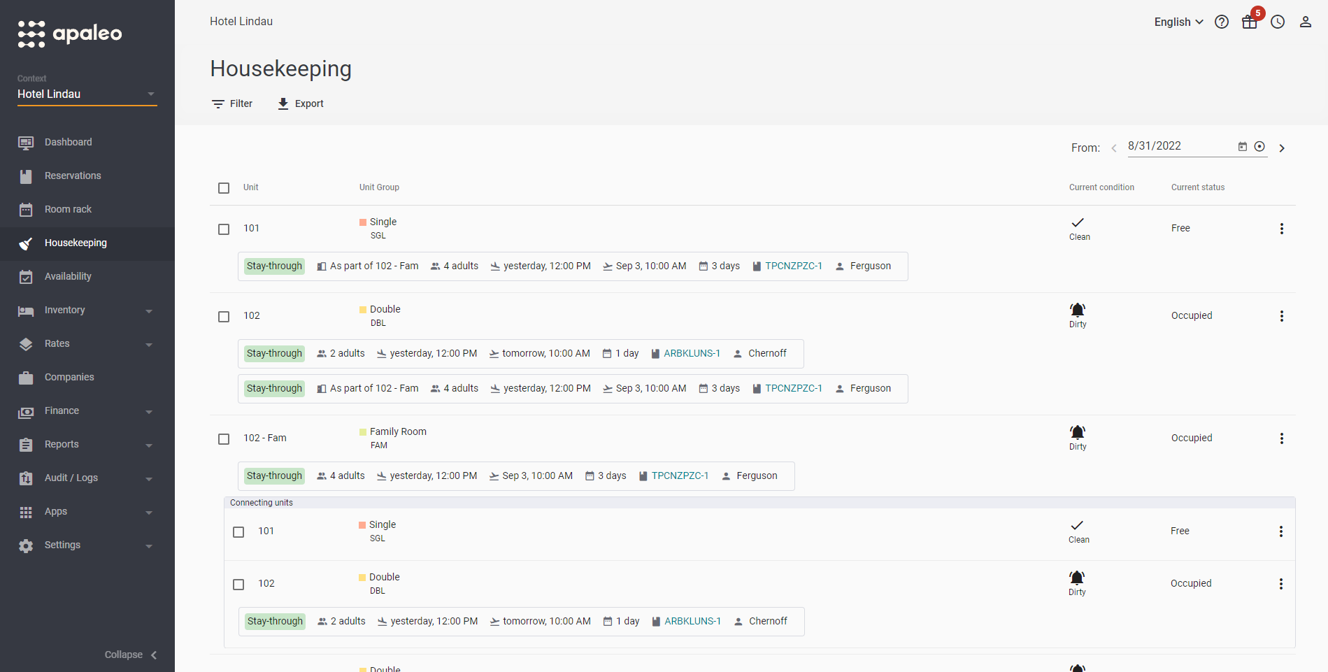 Apaleo Software - Apaleo Housekeeping