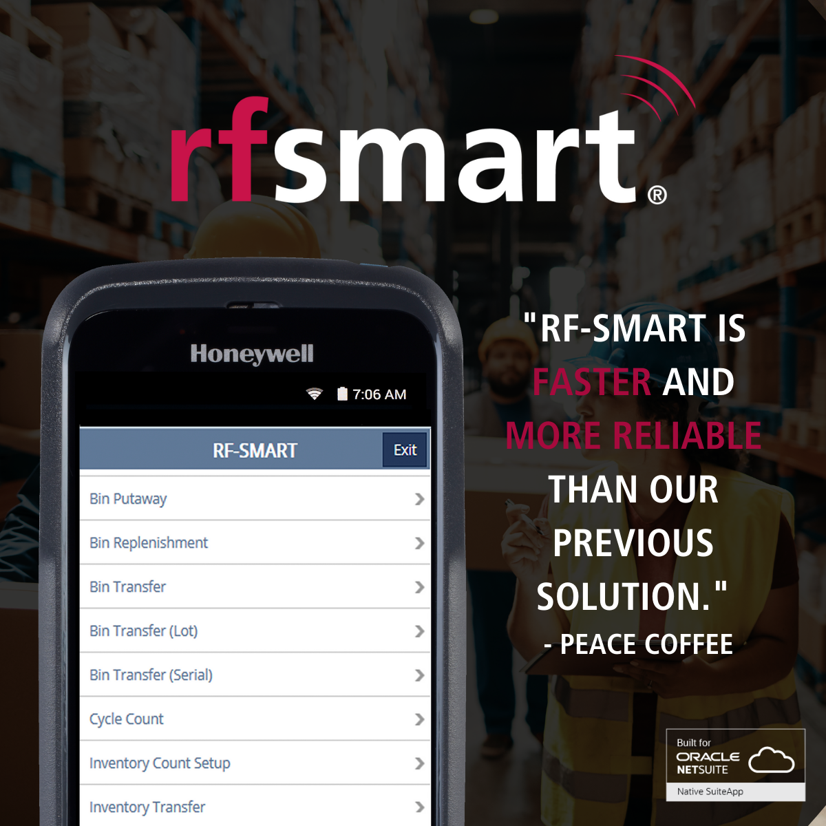 RF-SMART WMS Software - Faster and more reliable than previous WMS solution