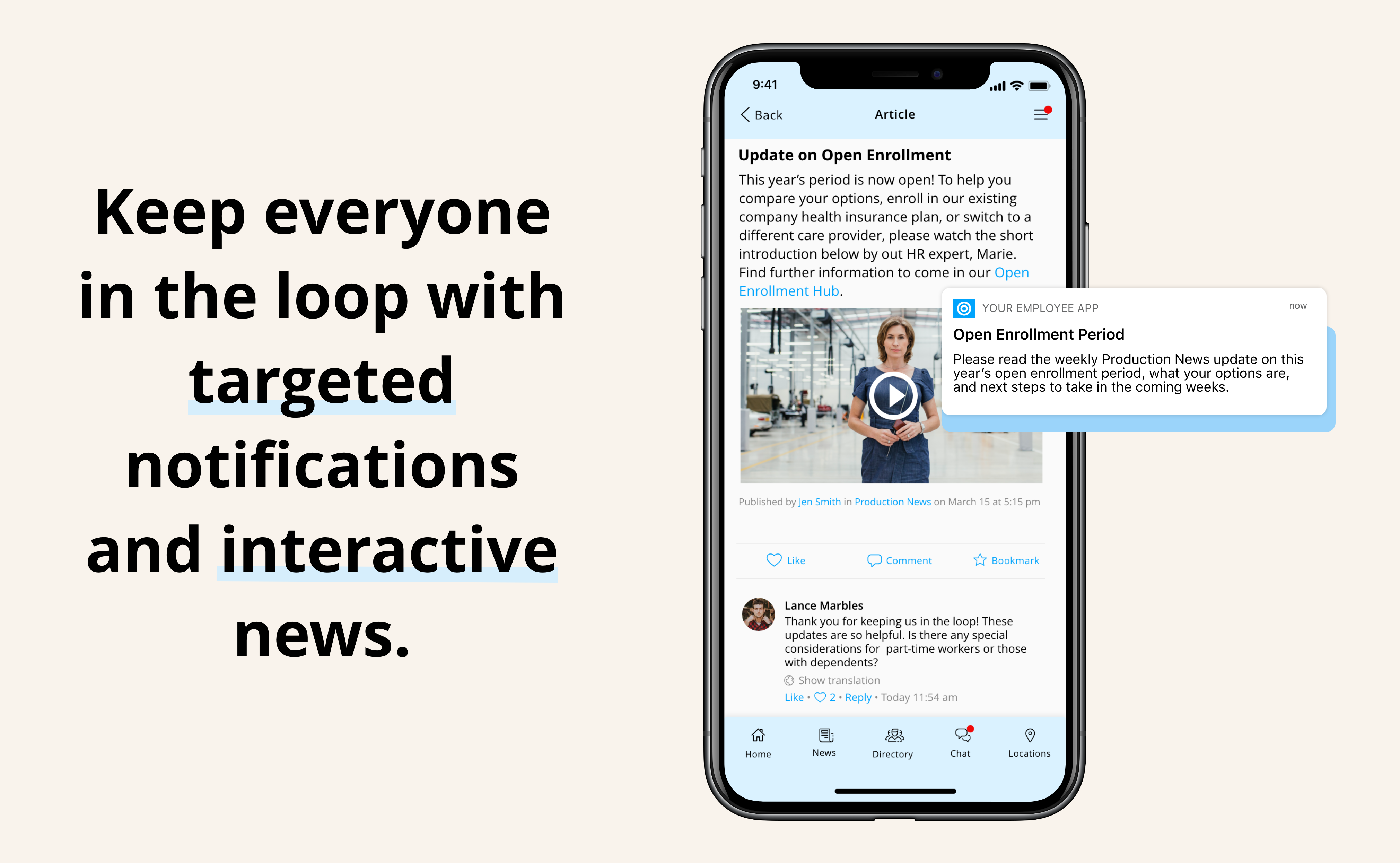 Make sure no one misses out on important messages and keep your news relevant and interactive: ✔Targeted email & push notifications ✔ Auto-translation ✔ Multimedia & social options-thumb