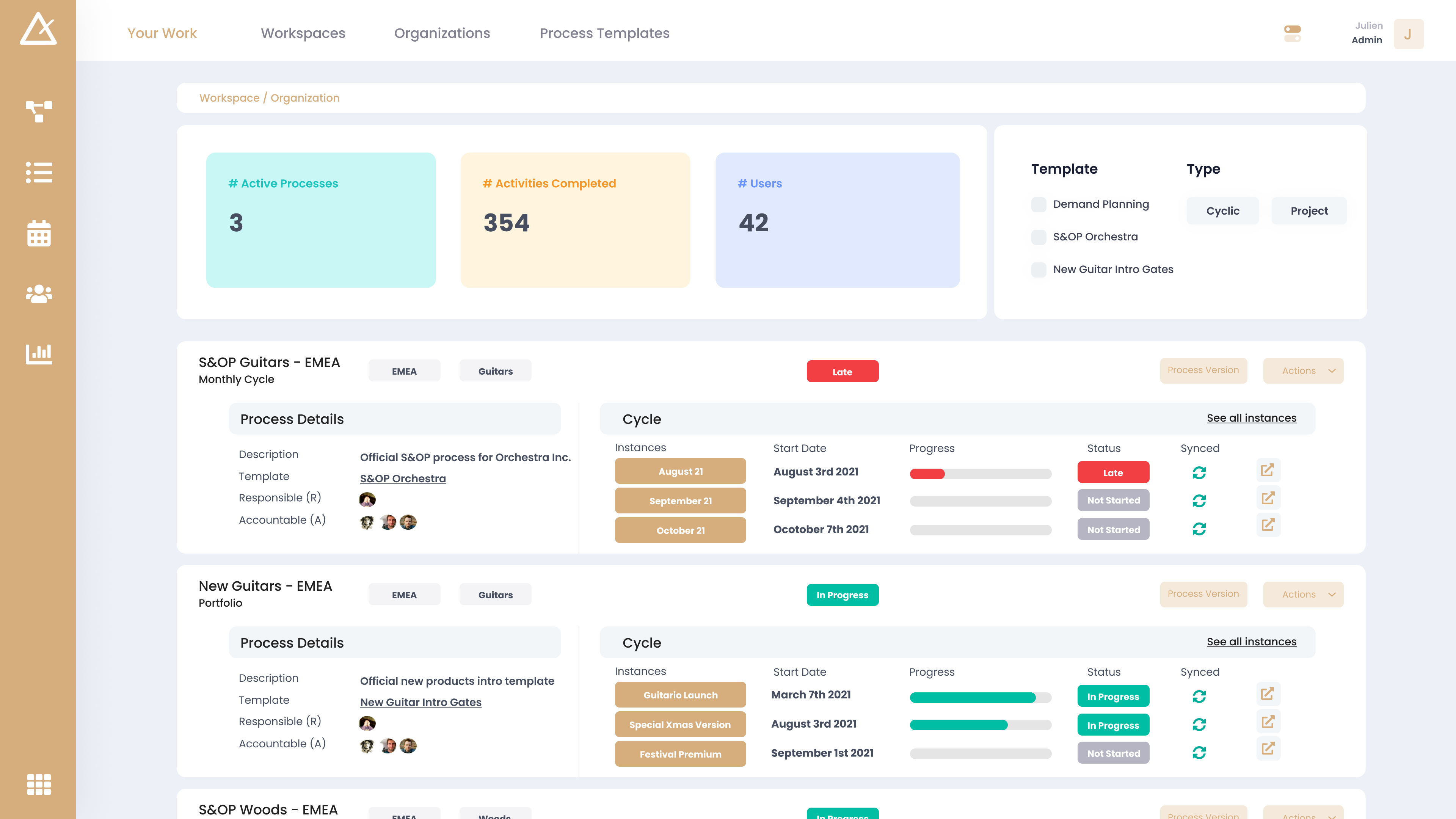 Metronome screenshot: Operating Model Digital Twin. Lead and manage by exception