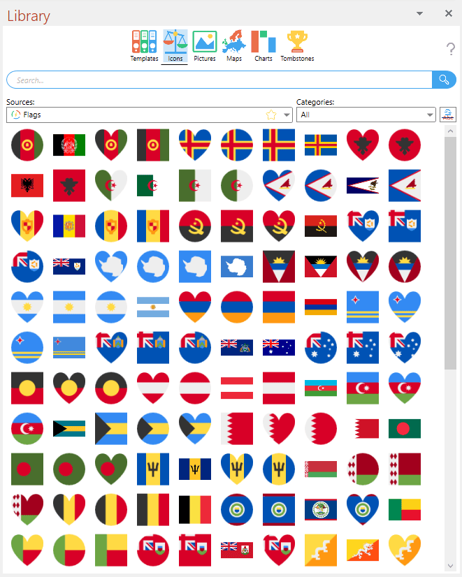 Power-user Software - All country flags