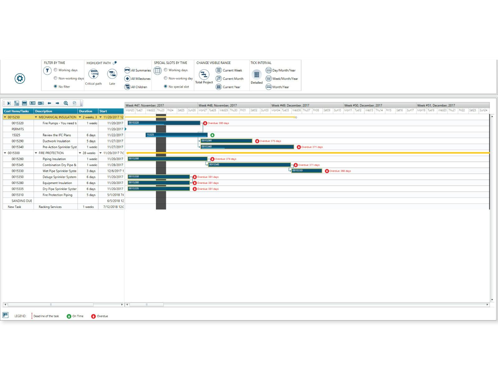 Jonas Construction Software Software - Jonas Enterprise filter data