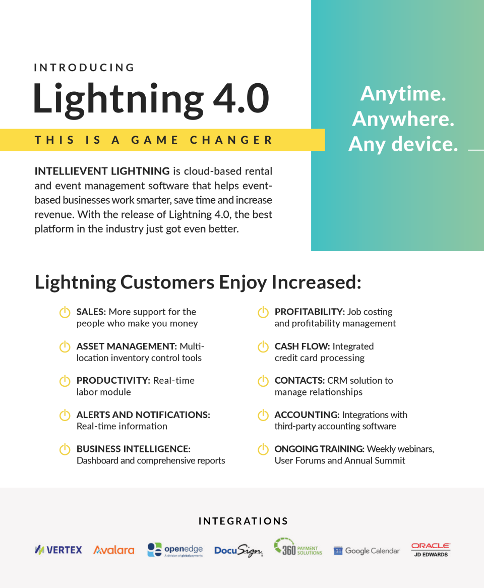 IntelliEvent Lightning Software - 2