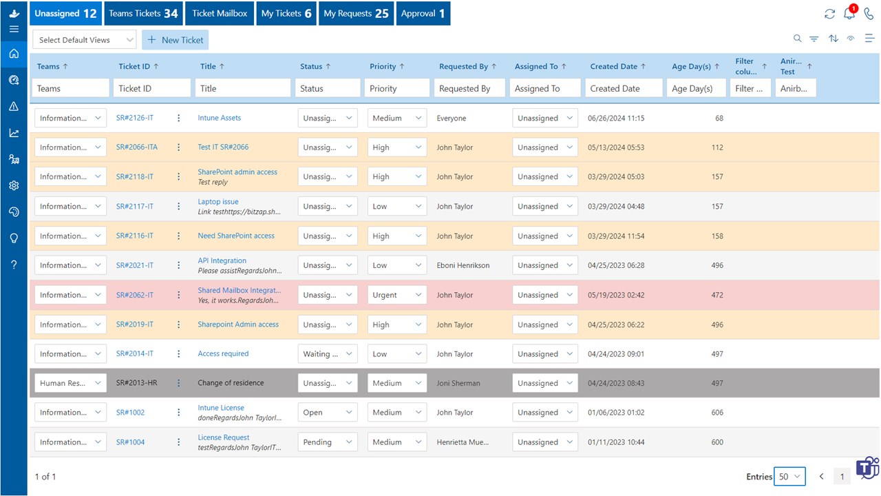 Helpdesk 365 screenshot: Helpdesk 365 Homepage