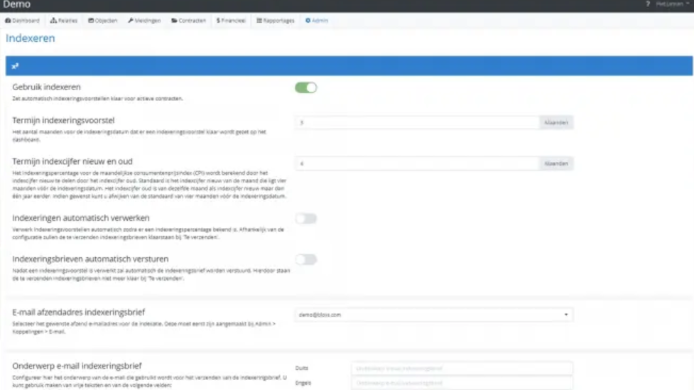 Bloxs screenshot: Bloxs configuration