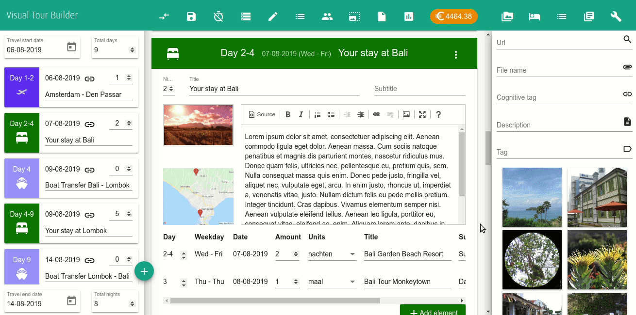 TravelSpirit screenshot: TravelSpirit visual tour builder