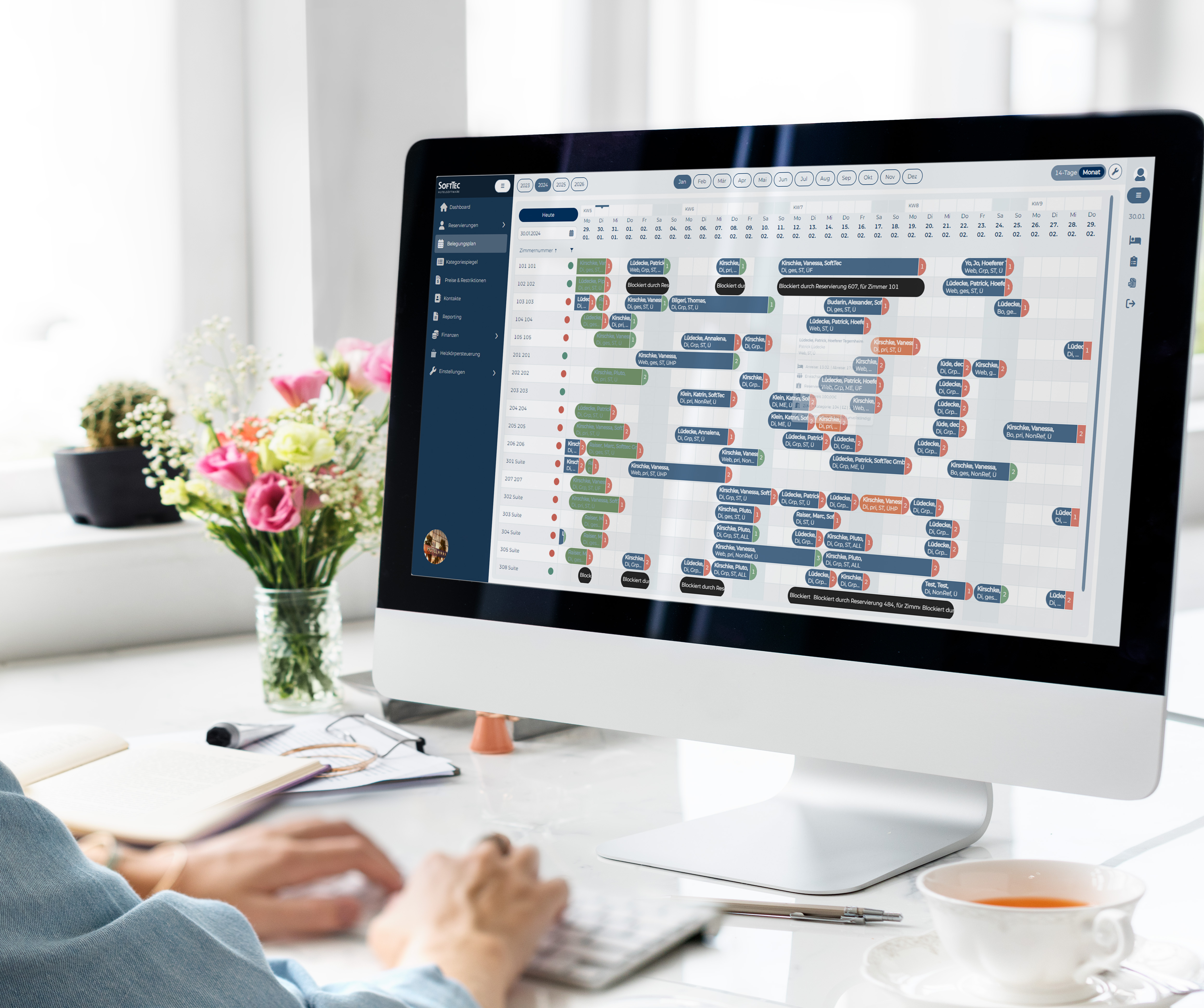 SoftTec Cloud Hotel Software screenshot: SoftTec Cloud Hotel Software occupancy plan