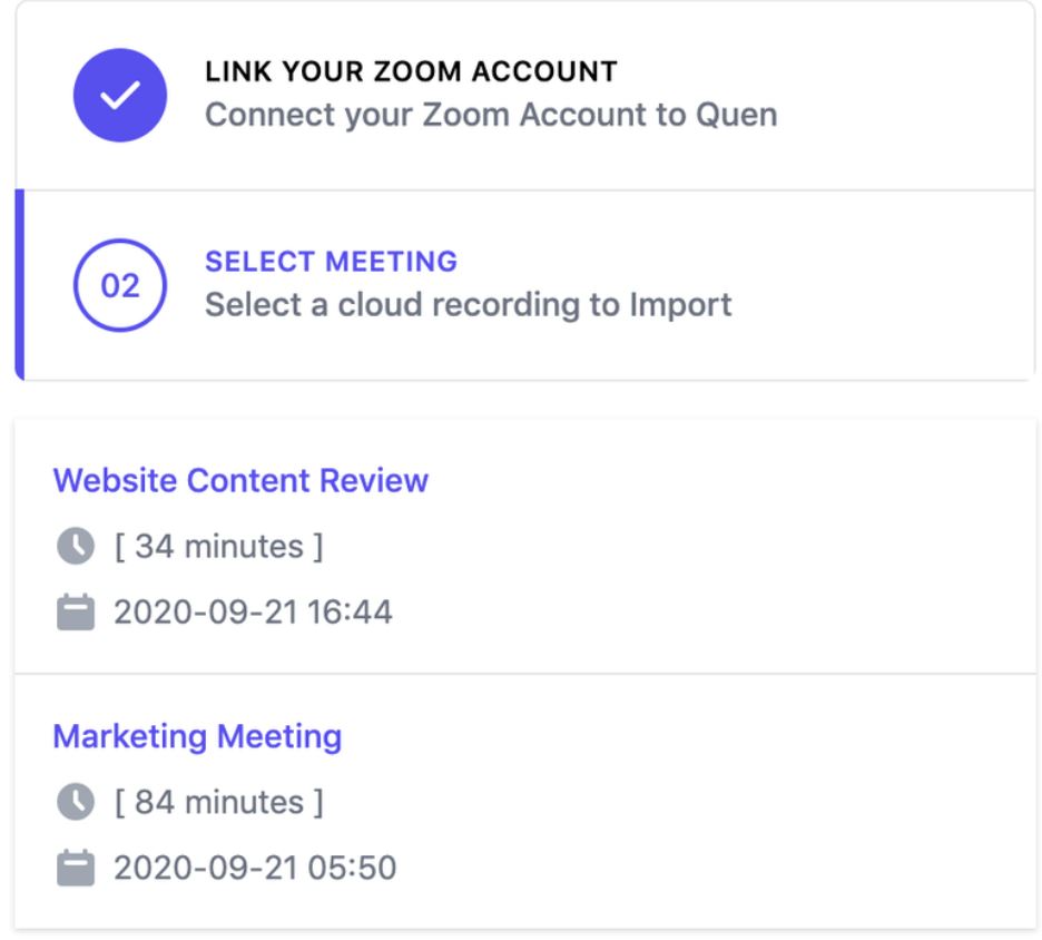 Quen Zoom integration