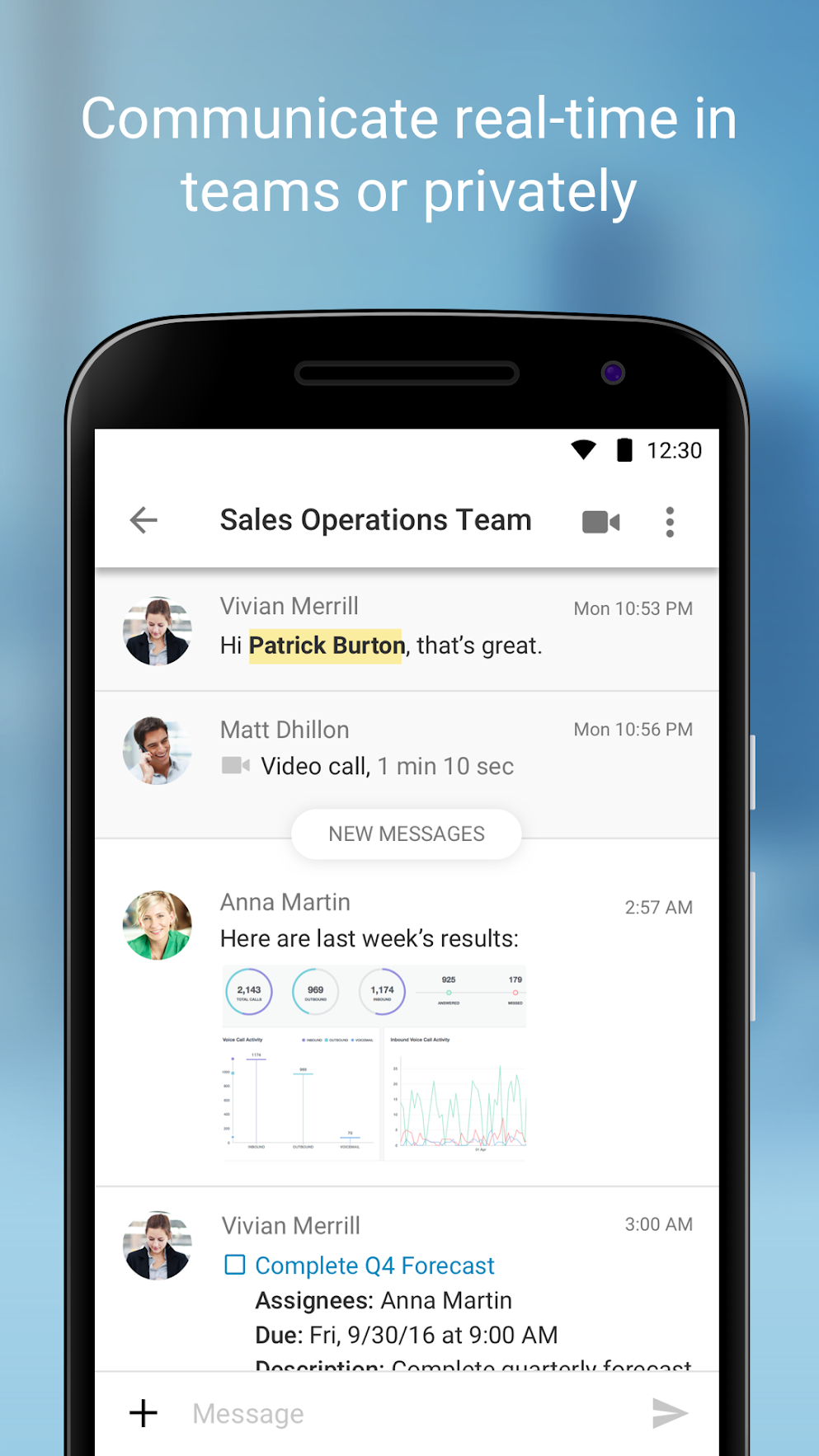 Communicate in real time