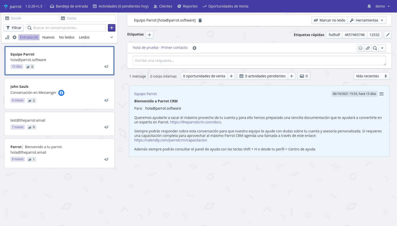 Parrot CRM Software - 1