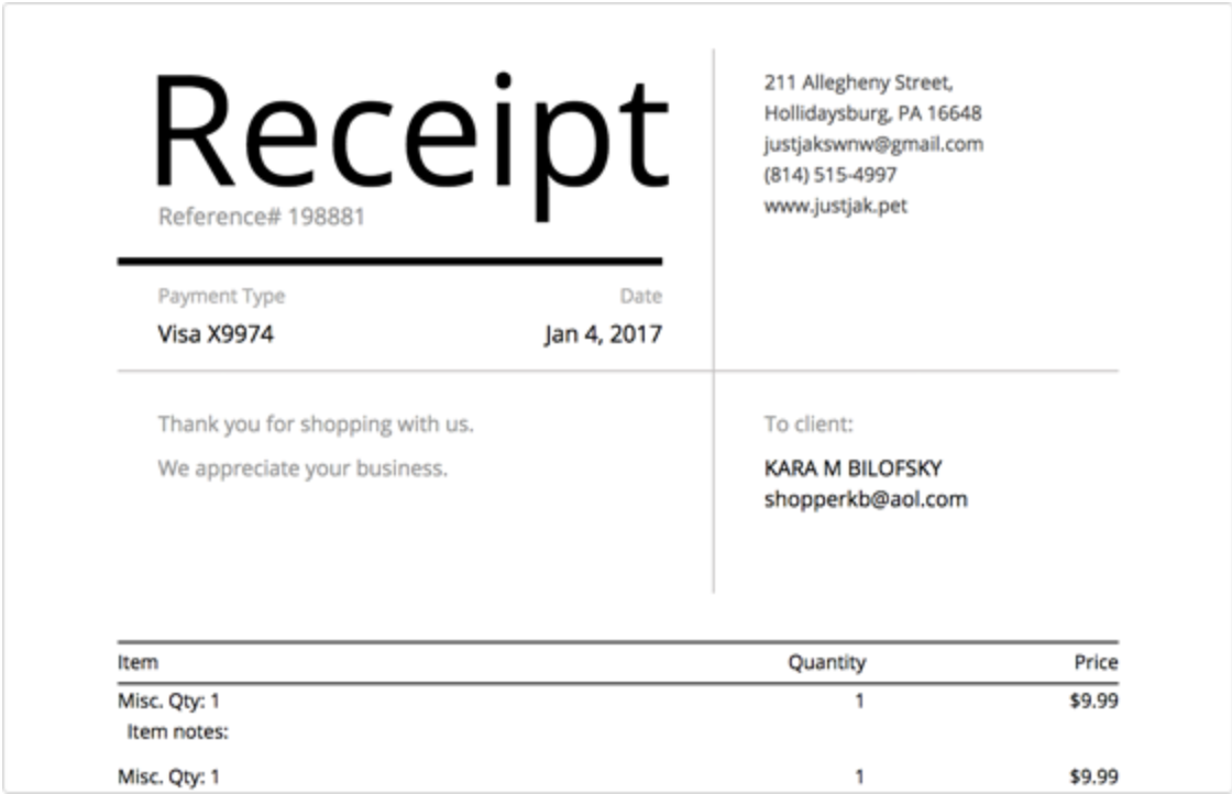 SmartSwipe digital and printed receipts