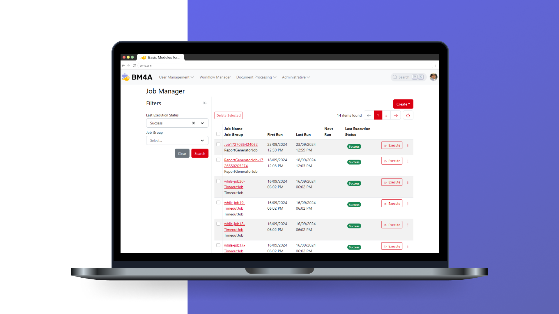 BM4A EQS Software - BM4A EQS job manager