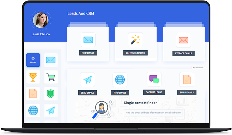 Leads And CRM screenshot: From generating lead lists to creating the right drip campaign to send the best emails - we got everything covered with single dashboard..