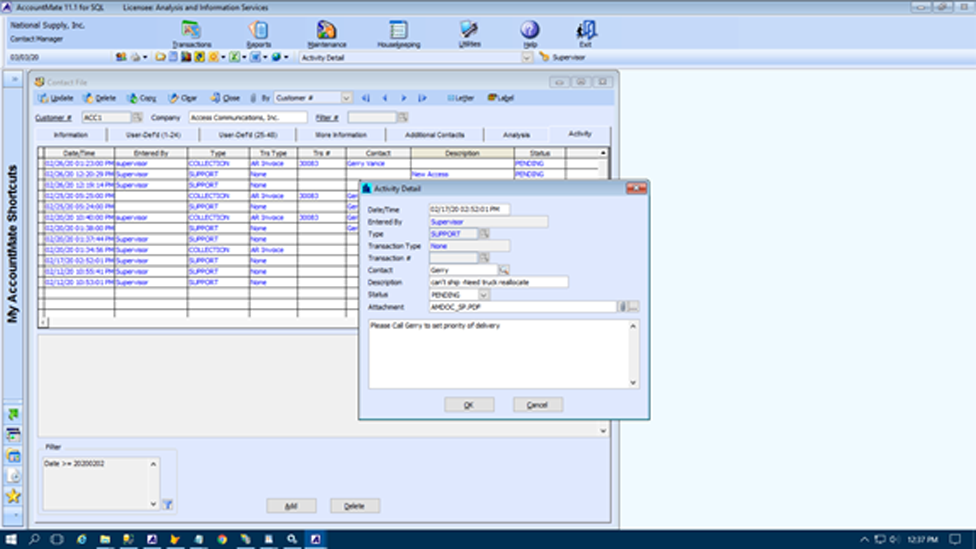 AccountMate Software - Contact Management