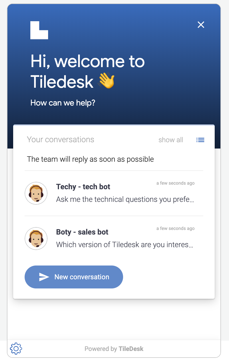 Tiledesk Software - Tiledesk chatbot