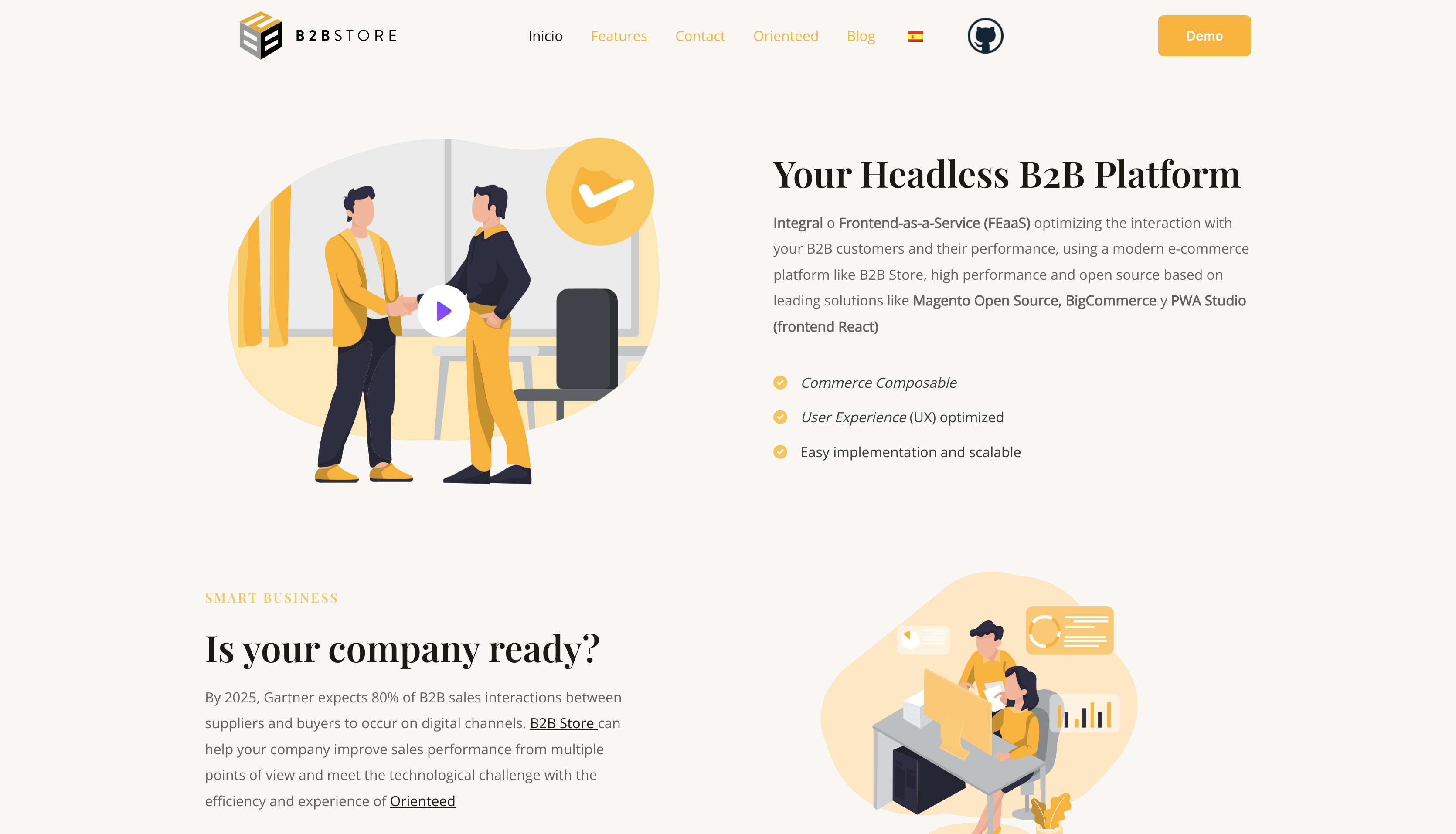 B2B Store screenshot: B2BStore headless solution for ecommerce B2B