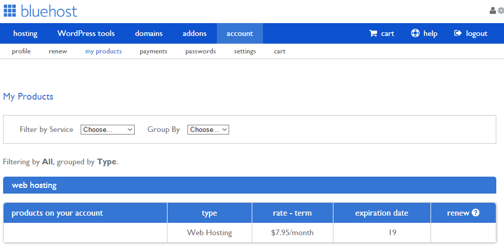 Bluehost Software - Bluehost my products