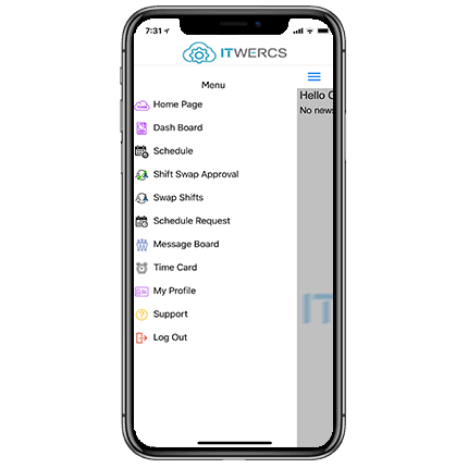 ITWERCS POS iphone scheduling