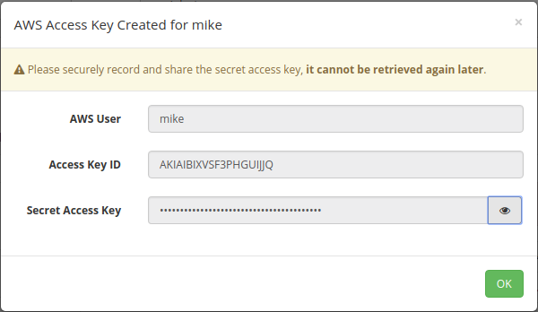 Turbot access keys