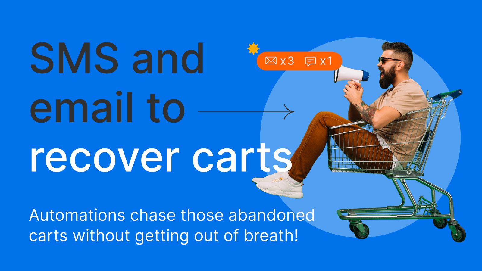 Set up automatic abandoned cart recovery emails and SMS