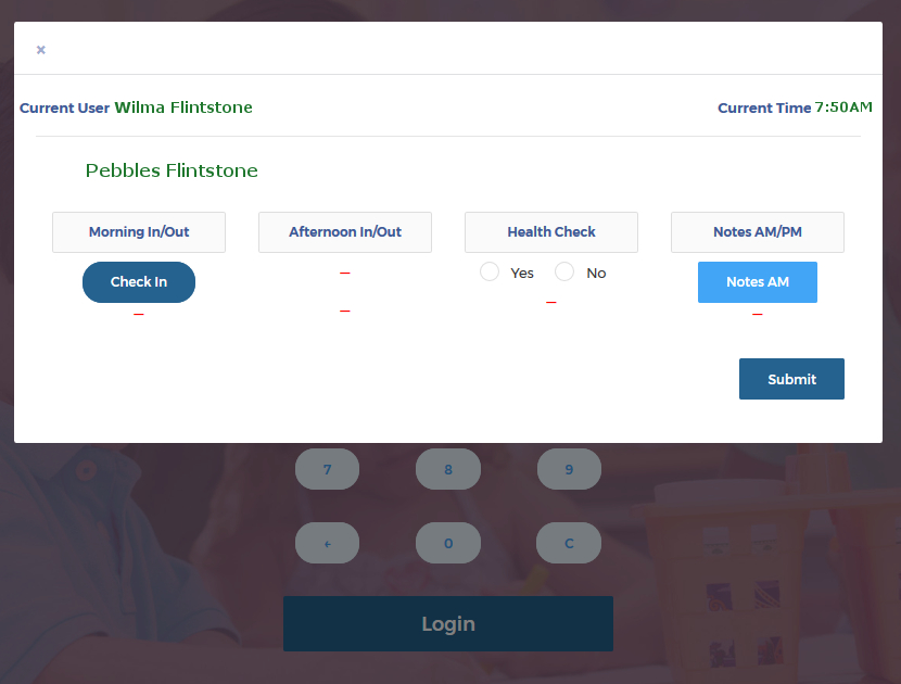 CRAFTS (Childcare Records, Attendance, & Financial Tracking System) Software - CRAFTS clock-in/out