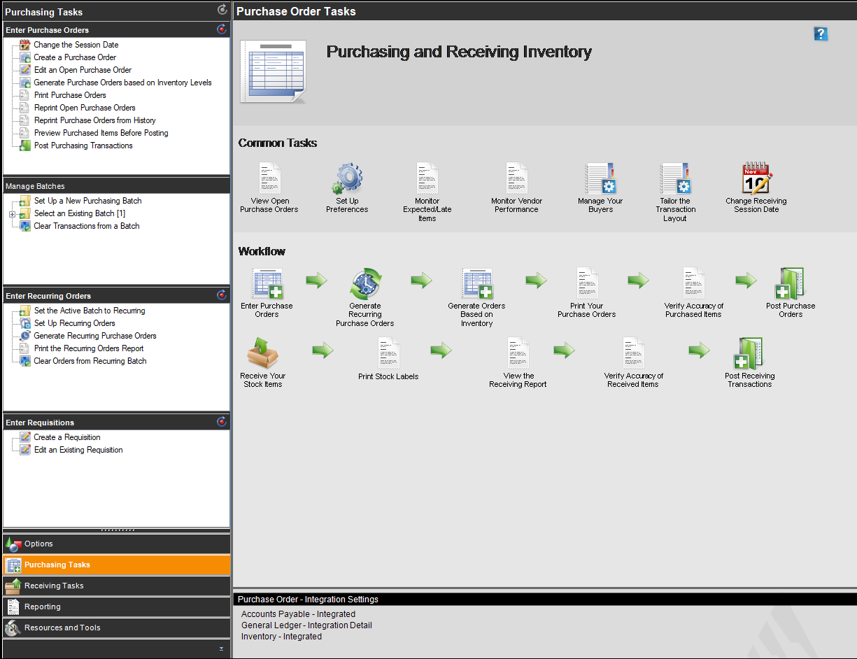 Denali Fund Software - The purchase order module enables users to manage purchase orders and requisitions from initiating the order through receiving it into inventory and invoicing it to AP