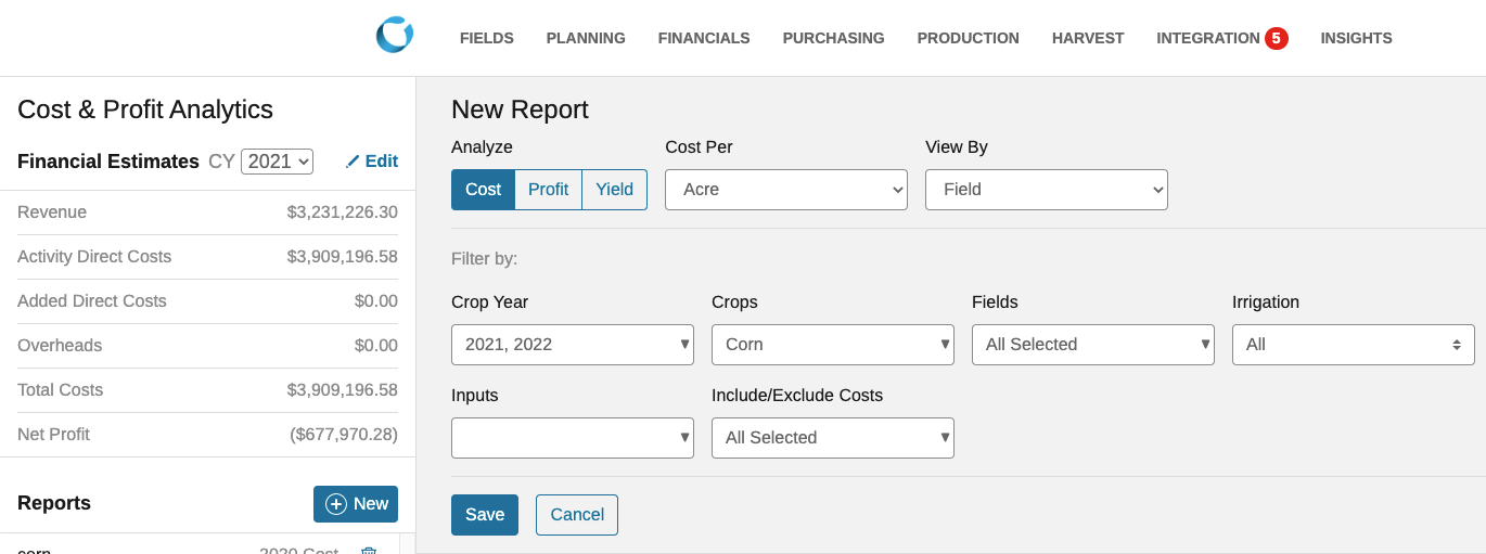 Analyze the cost of production with ease