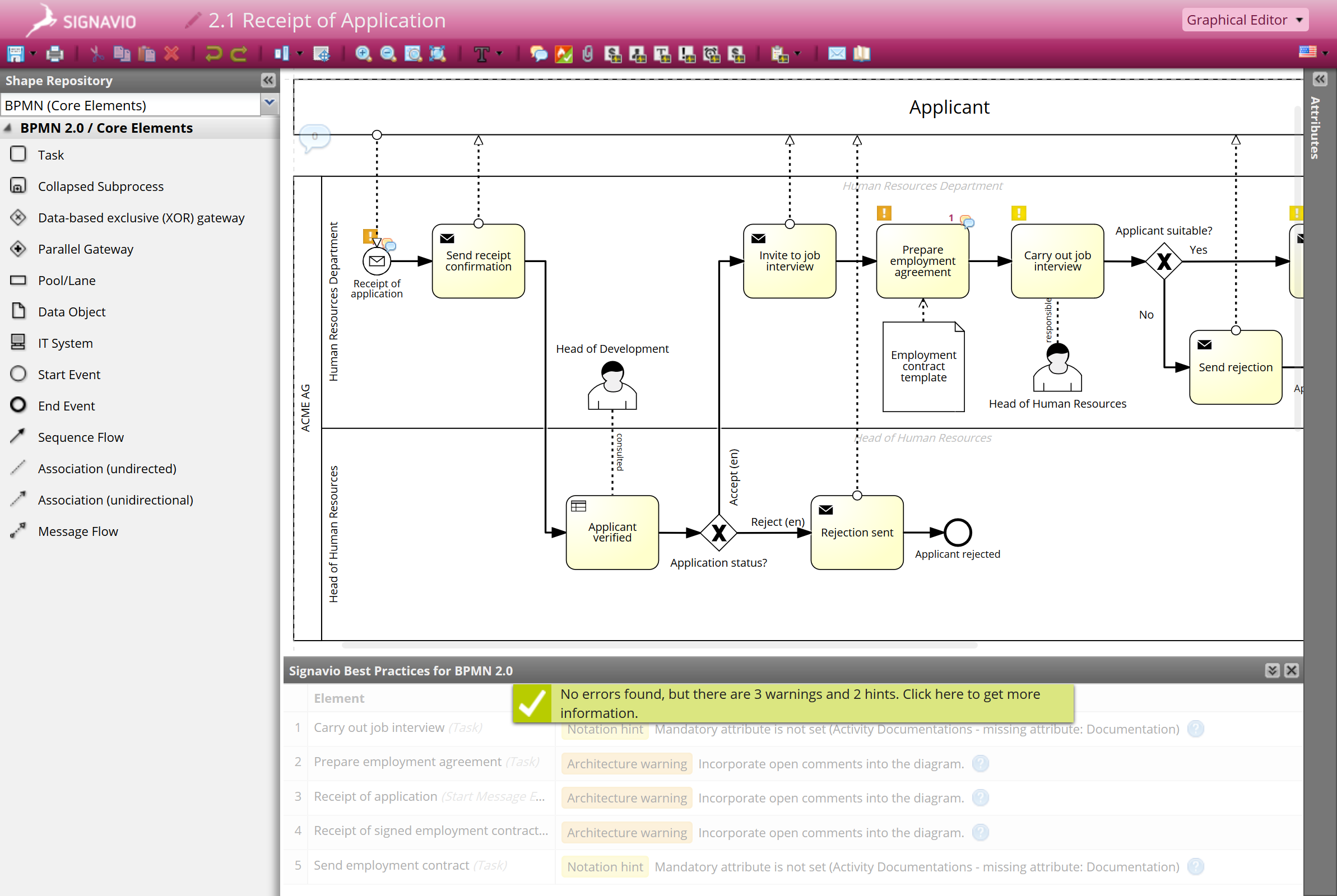 Process editor