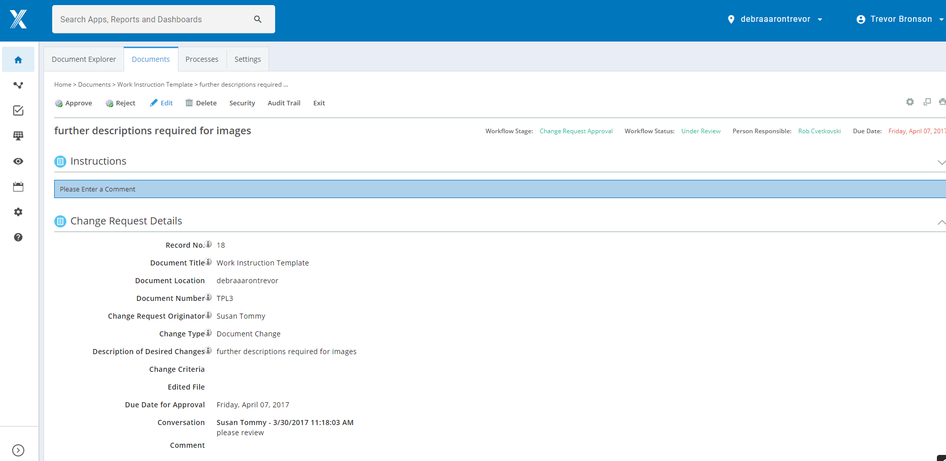 Intelex Document Control Software Software - Document Details