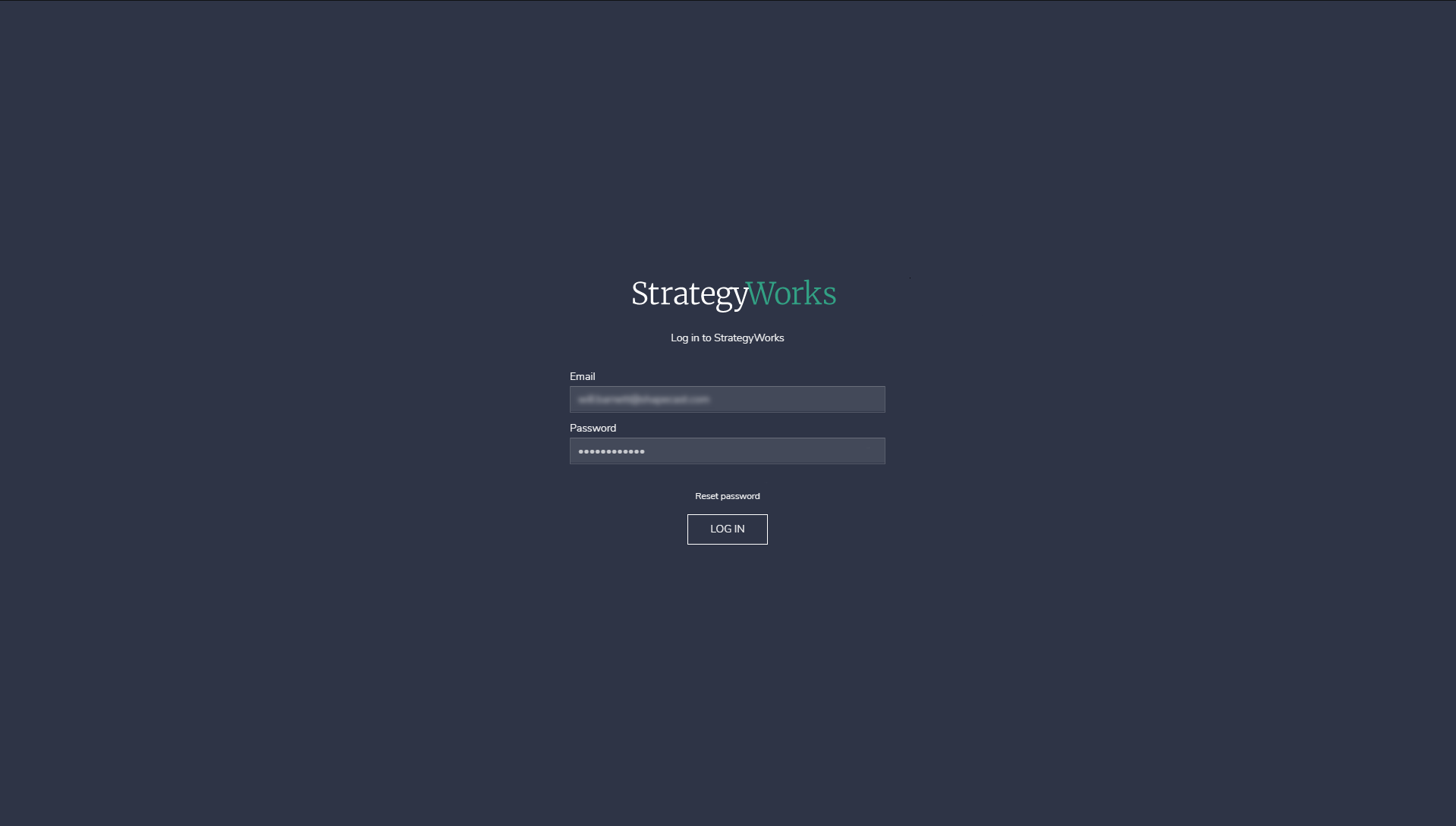 Log in to StrategyWorks