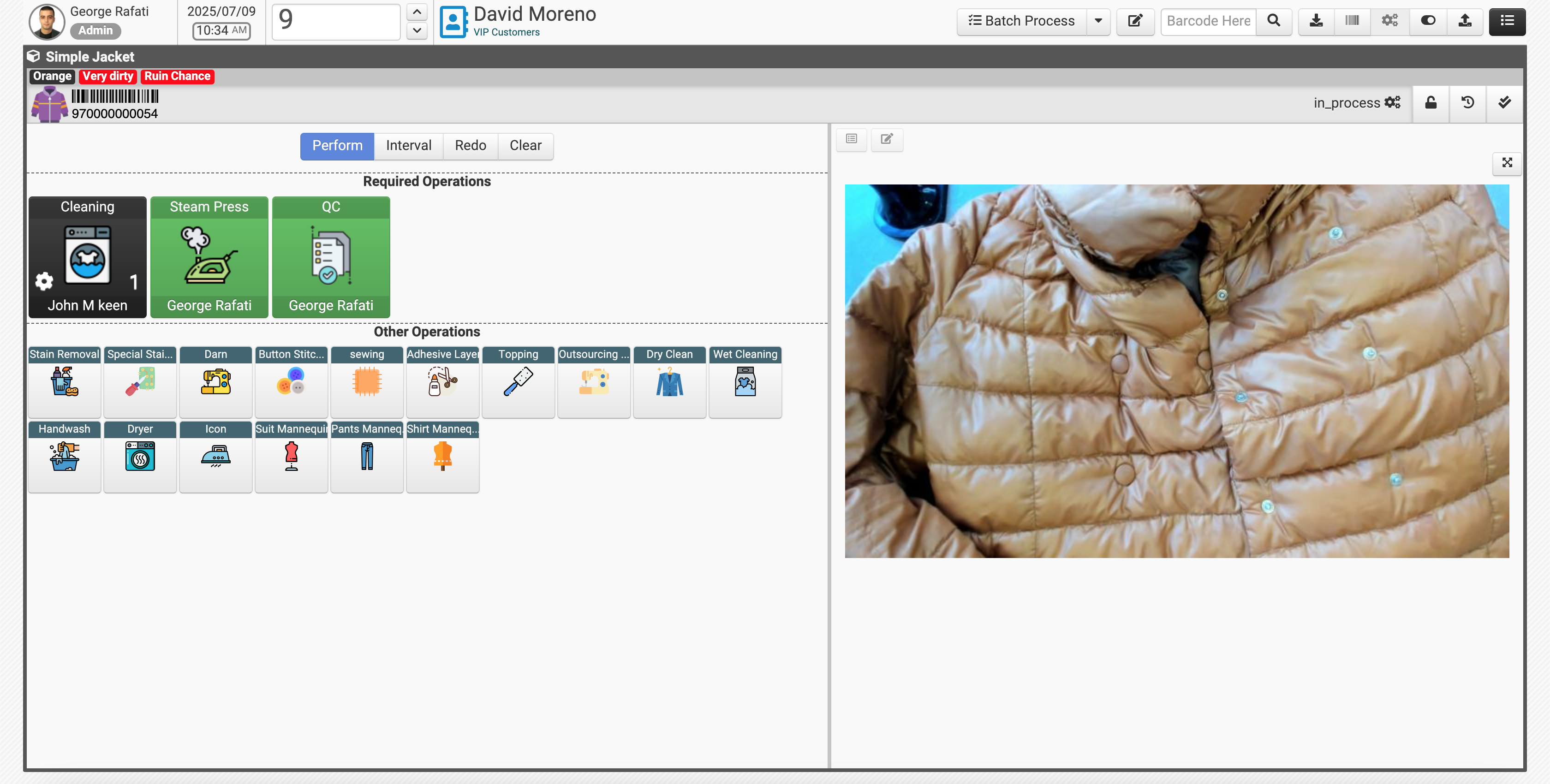 Caramel screenshot: Caramel operations workflow